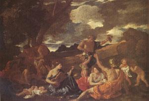 Nicolas Poussin The Andrians Known as the Great Bacchanal with Woman Playing a Lute (mk05) Germany oil painting art